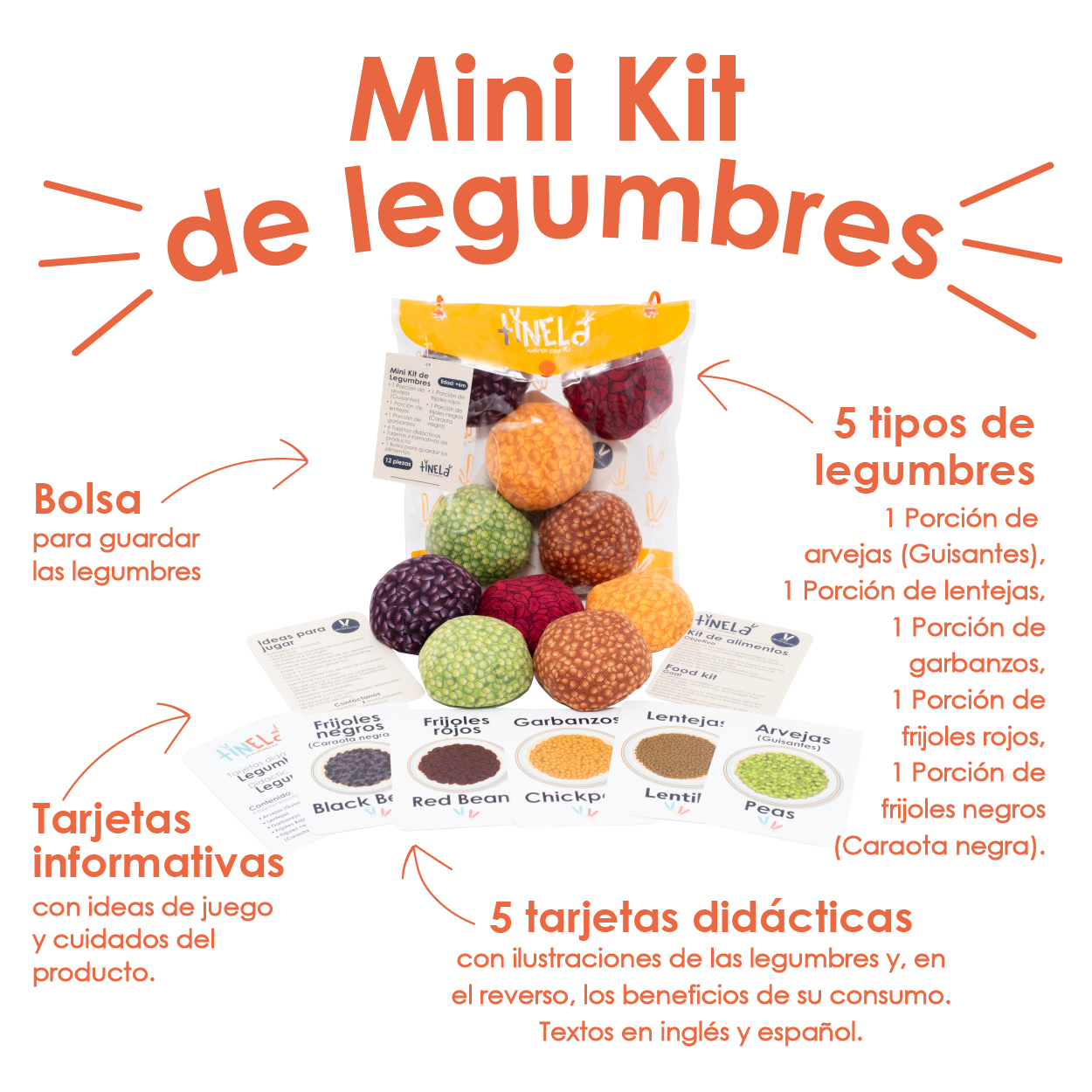 alimentos de juguetes para niños leguminosas