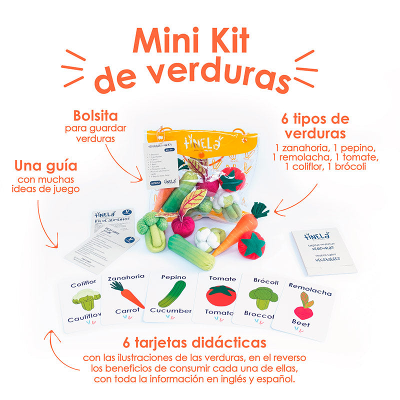 Kit de verduras de juguete 