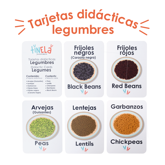 flash cards para niños alimentos 